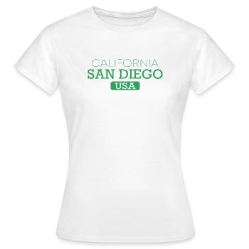 America California San Diego - T-shirt Femme - blanc - Devant - AI Model Female 172 dark (172cm)