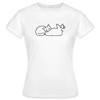 Amoureux des Chats Humour Chat Mignon Original - T-shirt Femme - blanc - Devant - AI Model Female 172 dark (172cm)