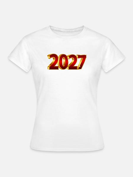 NEU – Frohes neues Jahr – 2027! - Frauen T-Shirt - Weiß
