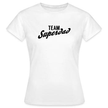 Team Superdad - Frauen T-Shirt - Weiß - Vorne - AI Model Female 172 dark (172cm)