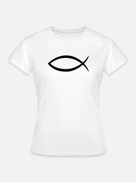 Christenfisch Symbol - Frauen T-Shirt - Weiß