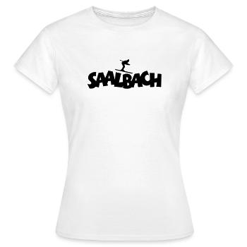 Saalbach Österreich Ski Skifahrer - Frauen T-Shirt - Weiß - Vorne - AI Model Female 172 dark (172cm)