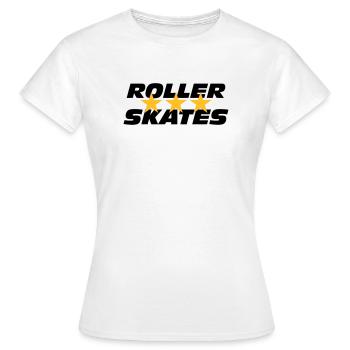 Roller Skates - T-shirt Femme - blanc - Devant - AI Model Female 172 dark (172cm)