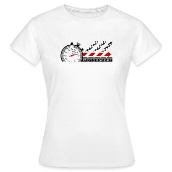 Chronomètre de sport automobile - T-shirt Femme - blanc - Devant - AI Model Female 172 dark (172cm)