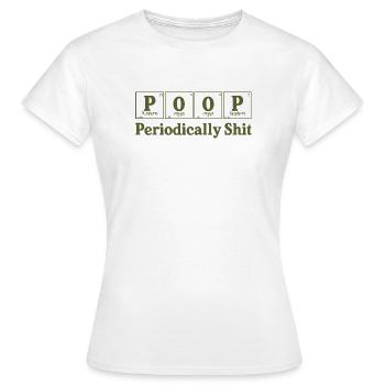 Poop - Women's T-Shirt - white - Front - AI Model Female 172 dark (172cm)
