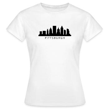 Silhouette de Pittsburgh - T-shirt Femme - blanc - Devant - AI Model Female 172 dark (172cm)