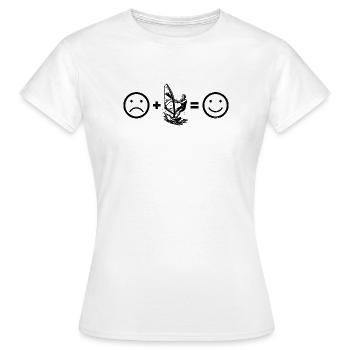 Direkte Windsurfing Aussage - Frauen T-Shirt - Weiß - Vorne - AI Model Female 172 dark (172cm)