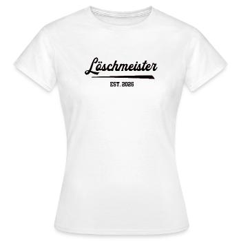 Freiwillige Feuerwehr Löschmeister 2026 Dienstgrad - Frauen T-Shirt - Weiß - Vorne - AI Model Female 172 dark (172cm)