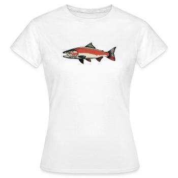 Saumon Saumon - T-shirt Femme - blanc - Devant - AI Model Female 172 dark (172cm)