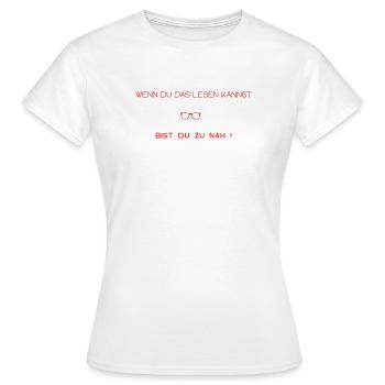 LIEBEVOLL Nähe - Frauen T-Shirt - Weiß - Vorne - AI Model Female 172 dark (172cm)