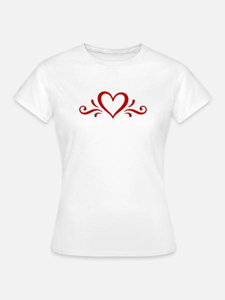 Herz Symbol - Frauen T-Shirt - Weiß