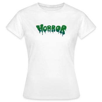 Horreur Gouttes Bleu-Vert - T-shirt Femme - blanc - Devant - AI Model Female 172 dark (172cm)