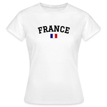 France Flagge Design Schwarz - Frauen T-Shirt - Weiß - Vorne - AI Model Female 172 dark (172cm)