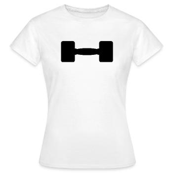 Haltère - T-shirt Femme - blanc - Devant - AI Model Female 172 dark (172cm)