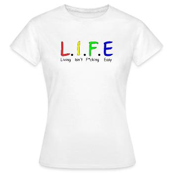 Vie - T-shirt Femme - blanc - Devant - AI Model Female 172 dark (172cm)