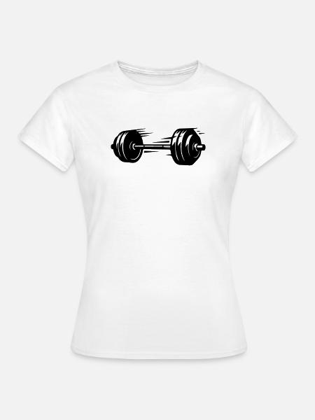 Langhantel Symbol Hanteln - Frauen T-Shirt - Weiß