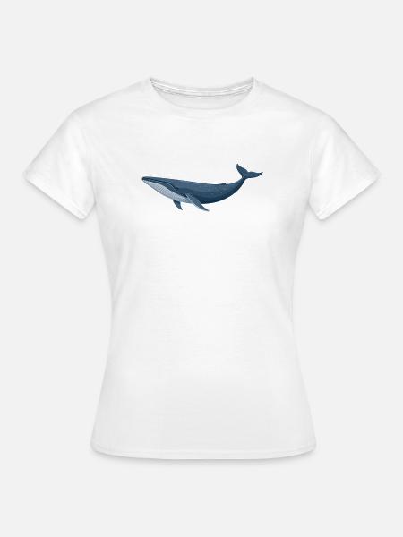 Blauwal Wal - Frauen T-Shirt - Weiß