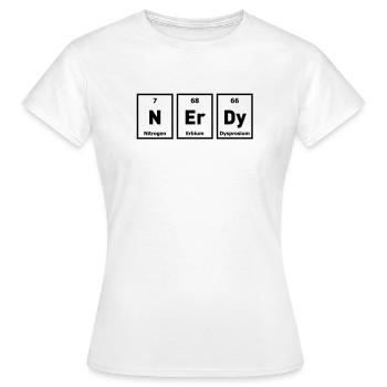 nerd geek nerdy - Frauen T-Shirt - Weiß - Vorne - AI Model Female 172 dark (172cm)