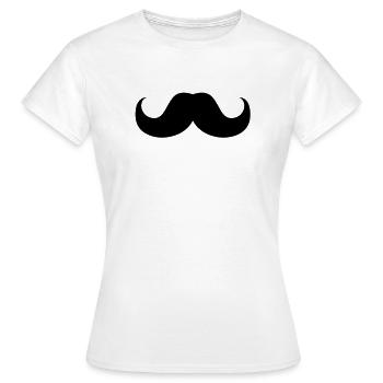 moustaches moustache barbe - T-shirt Femme - blanc - Devant - AI Model Female 172 dark (172cm)