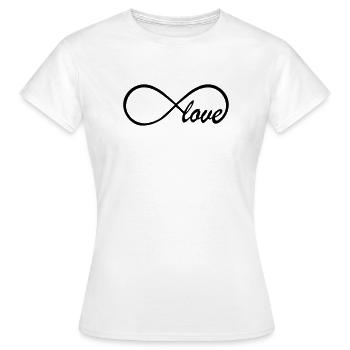 Love Infinity Swag - Frauen T-Shirt - Weiß - Vorne - AI Model Female 172 dark (172cm)