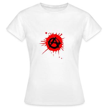 Anarchie, éclaboussures rouges / anarchie, red splashes - T-shirt Femme - blanc - Devant - AI Model Female 172 dark (172cm)