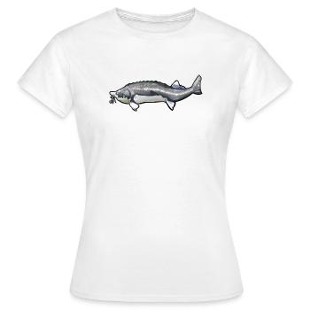 Motif de queue de kelfish arraché - T-shirt Femme - blanc - Devant - AI Model Female 172 dark (172cm)
