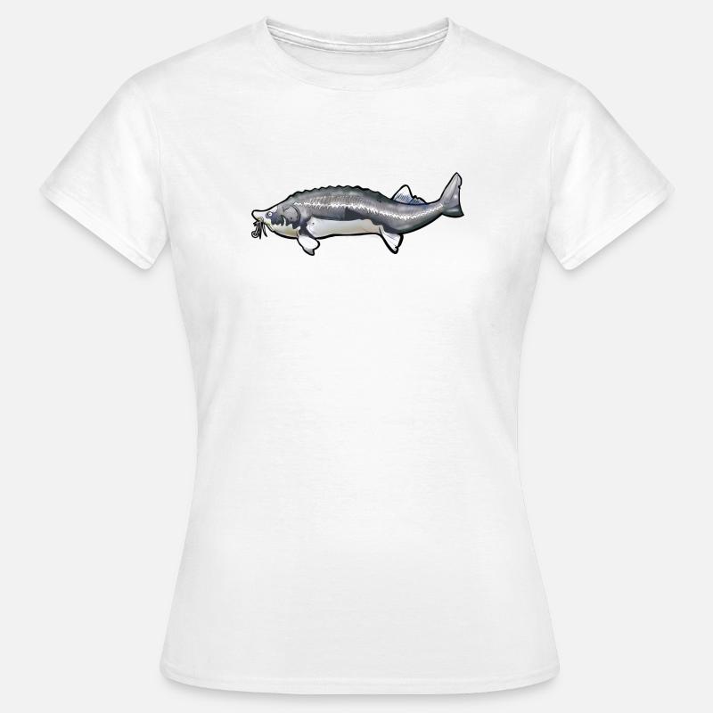 Motif de queue de kelfish arraché - T-shirt Femme - blanc