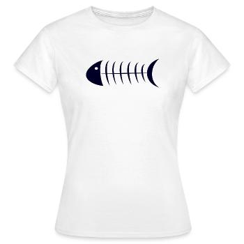 SARDINE. FISCH. APRILSCHERZ. OSTERN. OZEAN - Frauen T-Shirt - Weiß - Vorne - AI Model Female 172 dark (172cm)