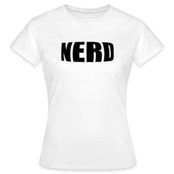 NERD - Frauen T-Shirt - Weiß - Vorne - AI Model Female 172 dark (172cm)