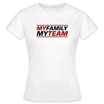 Mon équipe familiale dit - T-shirt Femme - blanc - Devant - AI Model Female 172 dark (172cm)