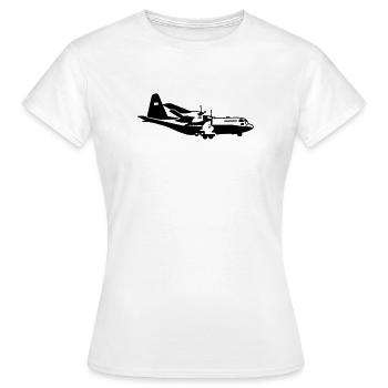 C-130 Hercules - T-shirt Femme - blanc - Devant - AI Model Female 172 dark (172cm)