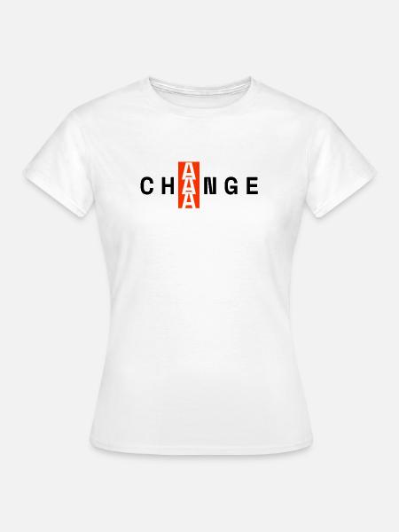 CHANGE – Minimal Design - Frauen T-Shirt - Weiß