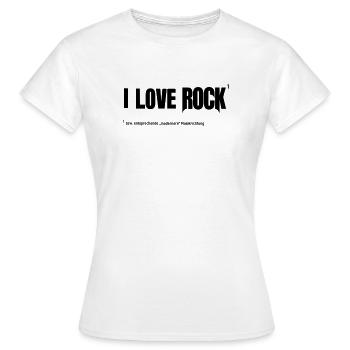 I Love Rock - Frauen T-Shirt - Weiß - Vorne - AI Model Female 172 dark (172cm)