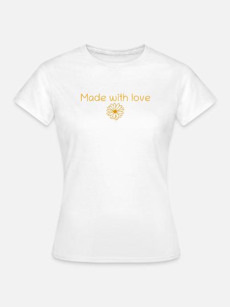 Made with love - Frauen T-Shirt - Weiß