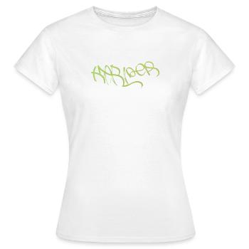 Neon Graffiti Grün Schriftzug Karlder - Frauen T-Shirt - Weiß - Vorne - AI Model Female 172 dark (172cm)
