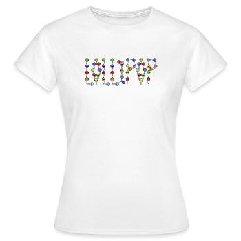 Typographie de la sucette - T-shirt Femme - blanc - Devant - AI Model Female 172 dark (172cm)