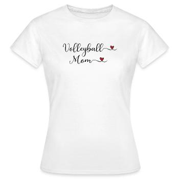 Niedliche Volleyball-Mama-Typografie mit Herz - Frauen T-Shirt - Weiß - Vorne - AI Model Female 172 dark (172cm)