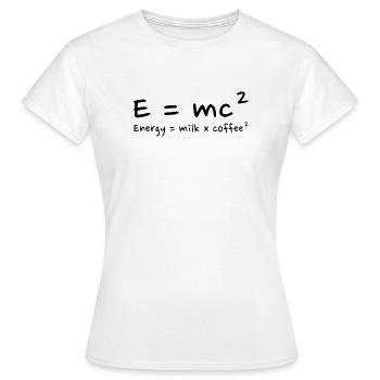 Coffee Lover Scientific Humor - Women's T-Shirt - white - Front - AI Model Female 172 dark (172cm)