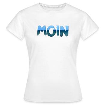 Moin Wasser - Frauen T-Shirt - Weiß - Vorne - AI Model Female 172 dark (172cm)