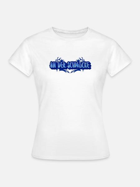 Aufdruck An der Schmücke - Frauen T-Shirt - Weiß
