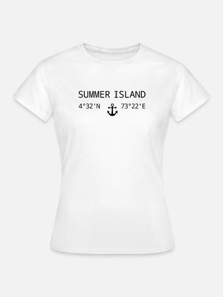Summer Island Malediven - Frauen T-Shirt - Weiß