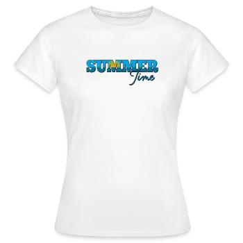 Heure d'été - T-shirt Femme - blanc - Devant - AI Model Female 172 dark (172cm)