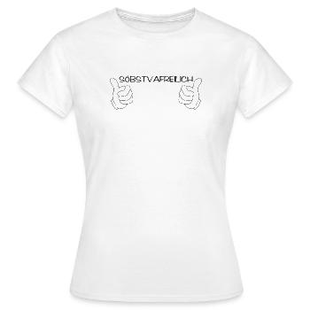 Söbstvafreilich - bien sûr, dialecte - T-shirt Femme - blanc - Devant - AI Model Female 172 dark (172cm)