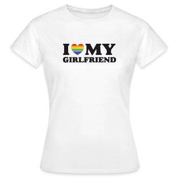 J’aime ma copine - LGBTQ - T-shirt Femme - blanc - Devant - AI Model Female 172 dark (172cm)