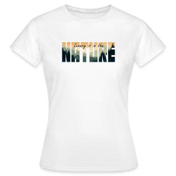 Le luxe est dans la NATURE - T-shirt Femme - blanc - Devant - AI Model Female 172 dark (172cm)