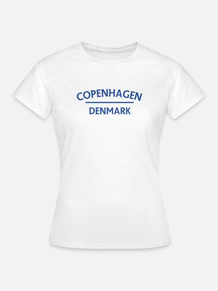 Kopenhagen – Dänemark Textdesign - Frauen T-Shirt - Weiß