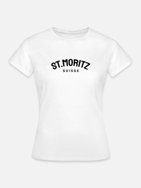 St. Moritz - Suisse - Schweiz - Swiss - Frauen T-Shirt - Weiß
