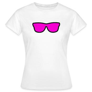 Lunettes de soleil - T-shirt Femme - blanc - Devant - AI Model Female 172 dark (172cm)