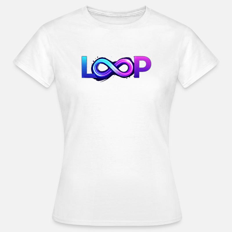Neon Loop Infinity - Women's T-Shirt - white