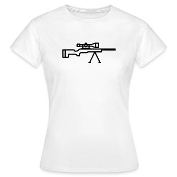 sniper - Women's T-Shirt - white - Front - AI Model Female 172 dark (172cm)